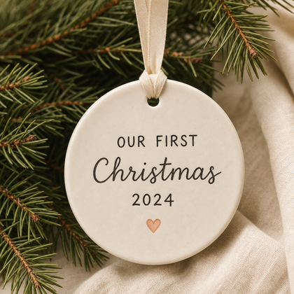 Personalized ceramic Christmas ornament