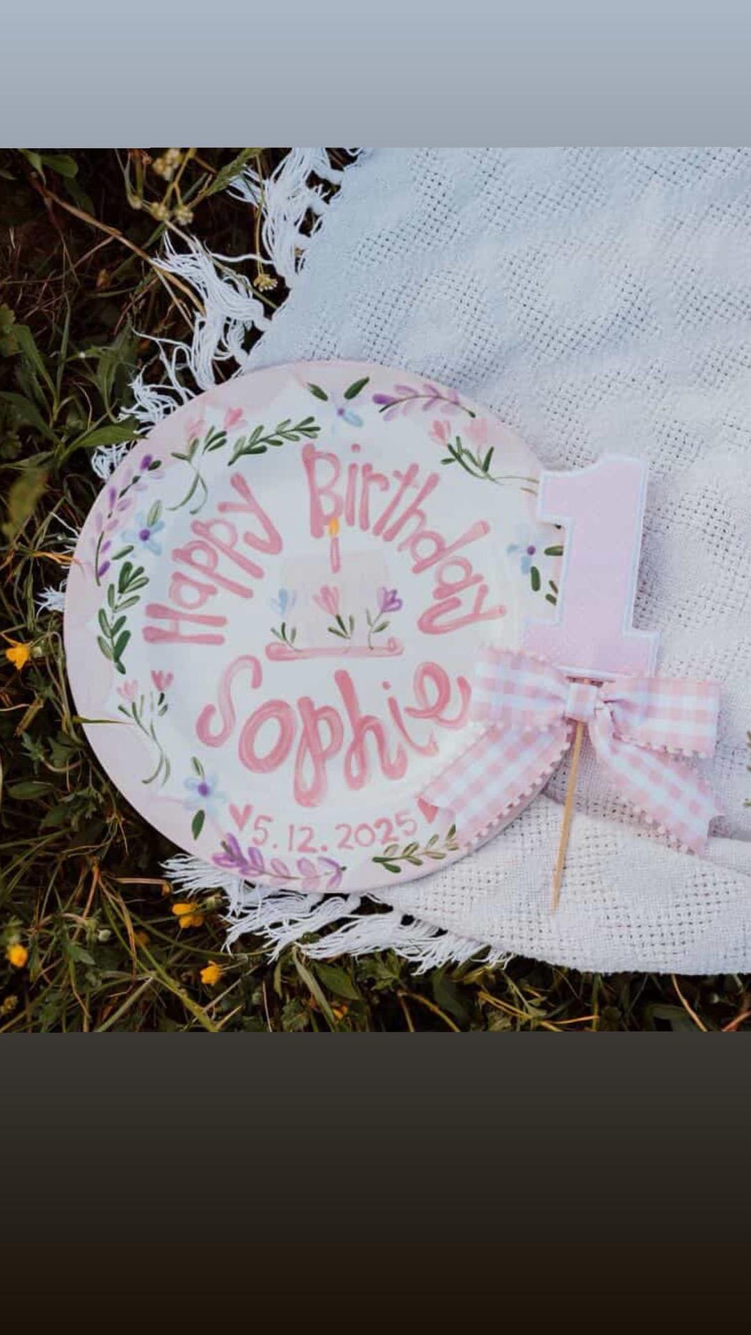 Personalized Hand-Painted Ceramic Birthday Plate - PN20