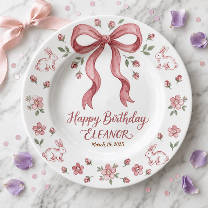 Personalized Hand-Painted Ceramic Birthday Plate - PN05