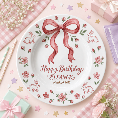 Personalized Hand-Painted Ceramic Birthday Plate - PN05