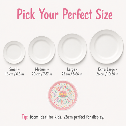 Personalized Hand-Painted Ceramic Birthday Plate - PN01