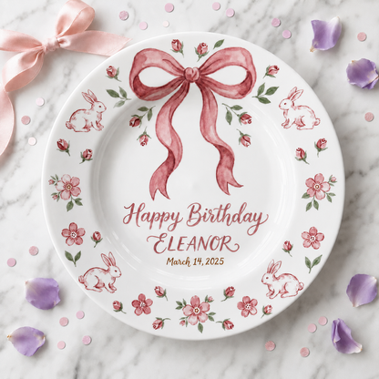 Personalized Hand-Painted Ceramic Birthday Plate - PN05
