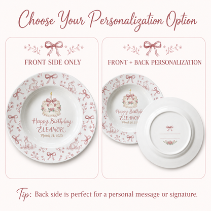 Personalized Hand-Painted Ceramic Birthday Plate - PN06