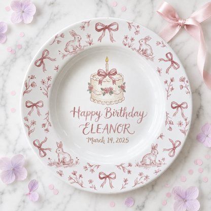 Personalized Hand-Painted Ceramic Birthday Plate - PN06