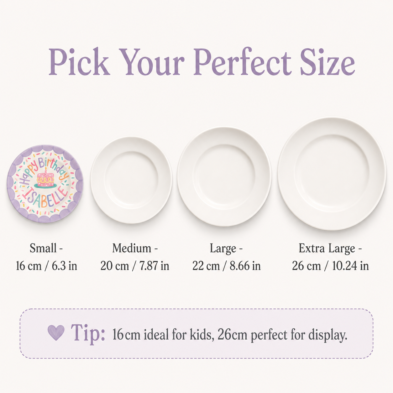 Personalized Hand-Painted Ceramic Birthday Plate - PN02