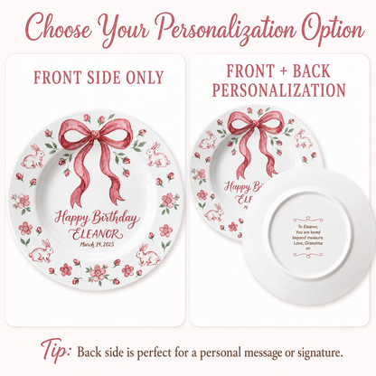 Personalized Hand-Painted Ceramic Birthday Plate - PN05