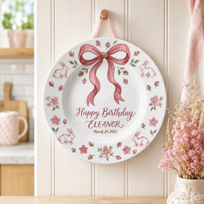 Personalized Hand-Painted Ceramic Birthday Plate - PN05