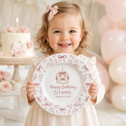 Personalized Hand-Painted Ceramic Birthday Plate - PN06