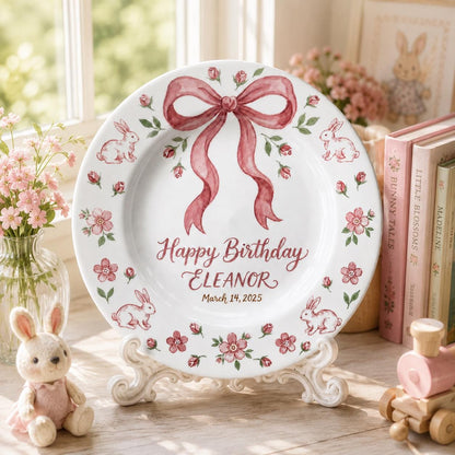 Personalized birthday ceramic plate PN05