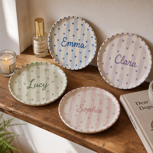 Personalized ceramic trinket dish TH02