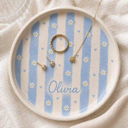 Personalized ceramic trinket dish TH03