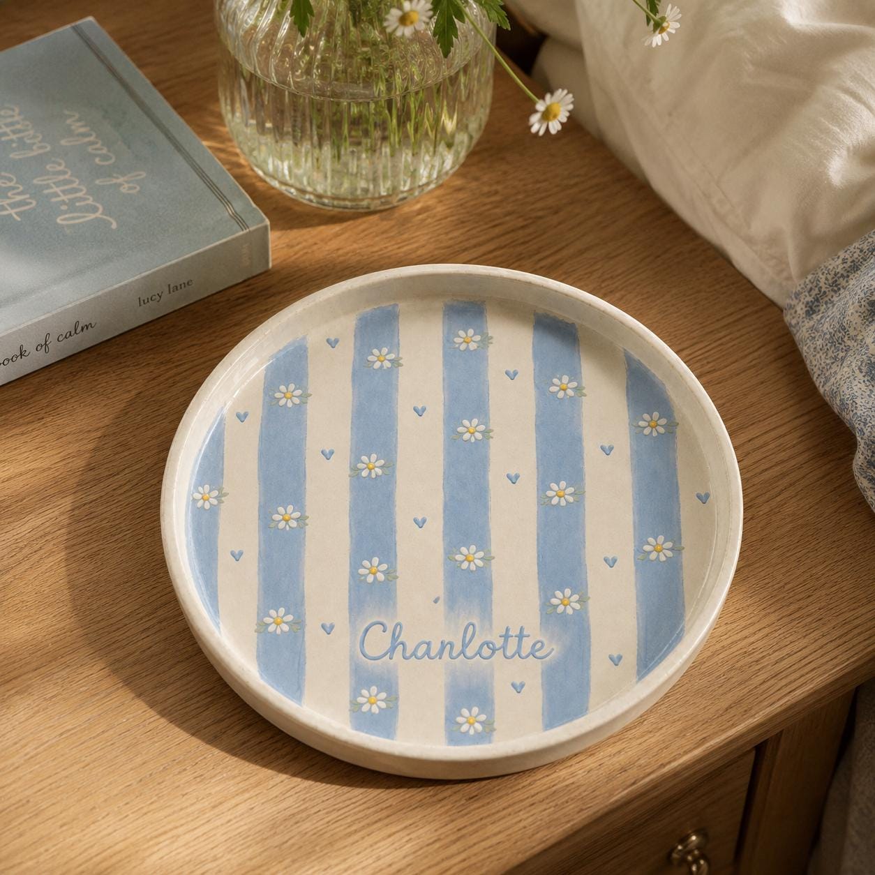 Personalized ceramic trinket dish TH03