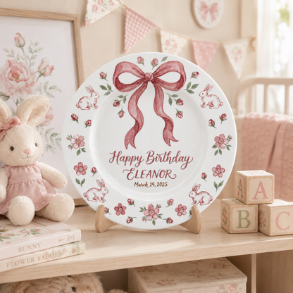 Personalized Hand-Painted Ceramic Birthday Plate - PN05