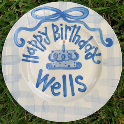 Personalized Hand-Painted Ceramic Birthday Plate - PN19