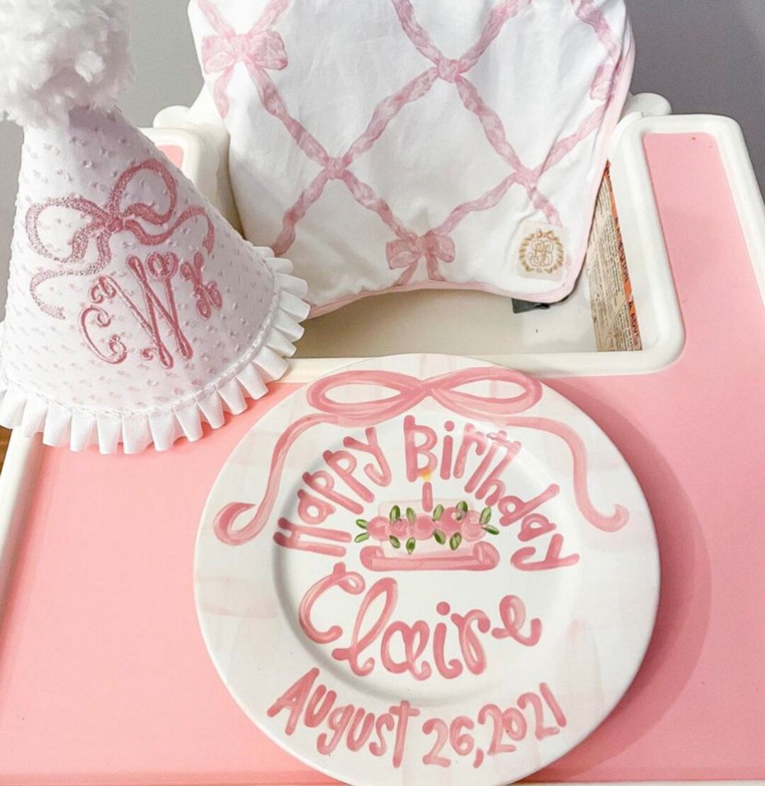 Personalized Hand-Painted Ceramic Birthday Plate - PN18