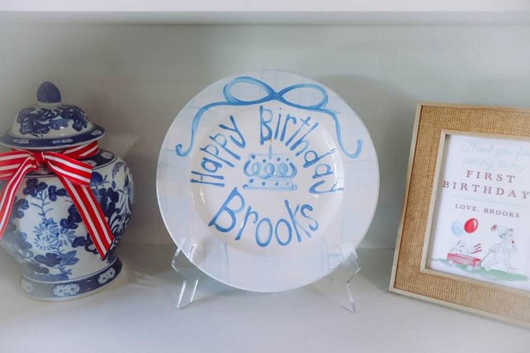 Personalized Hand-Painted Ceramic Birthday Plate - PN19