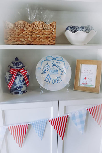 Personalized Hand-Painted Ceramic Birthday Plate - PN19