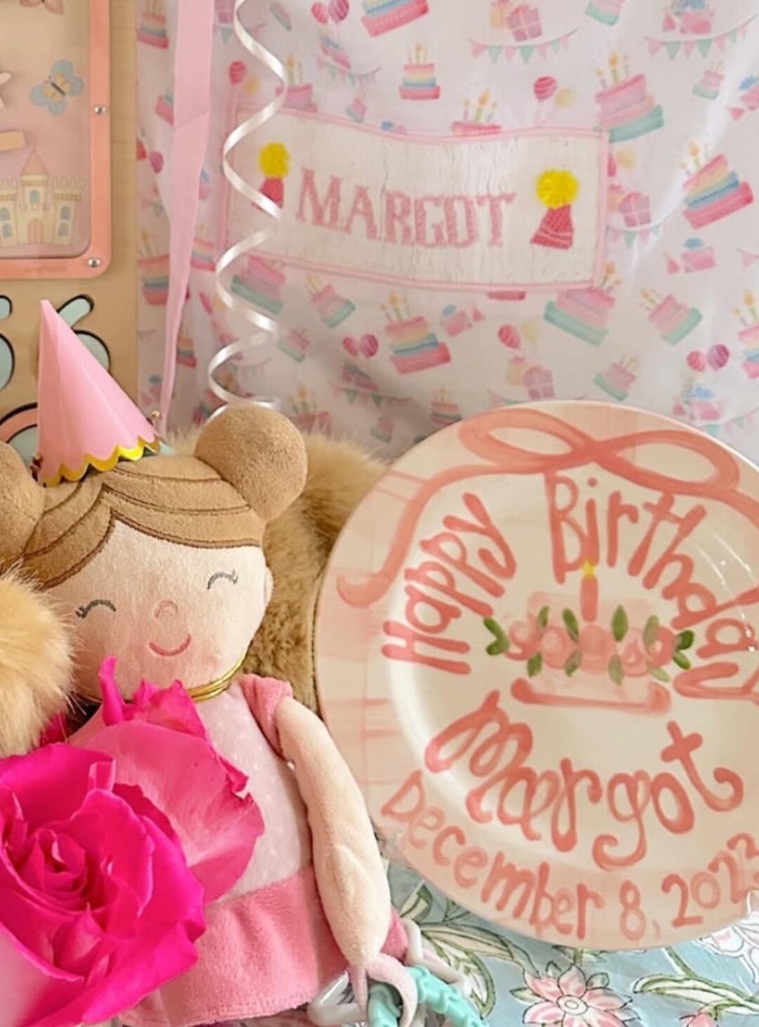 Personalized Hand-Painted Ceramic Birthday Plate - PN18