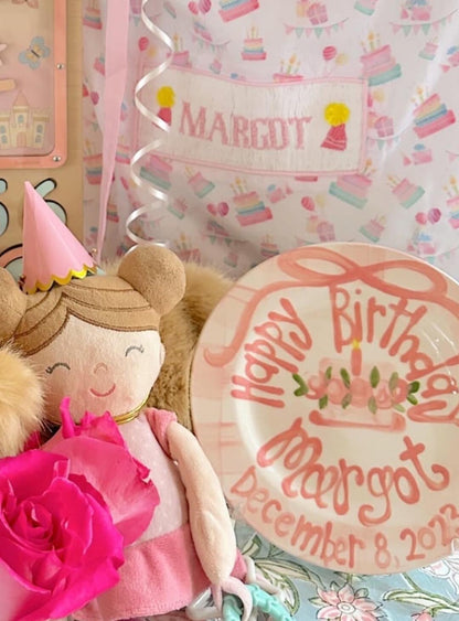 Personalized Hand-Painted Ceramic Birthday Plate - PN18