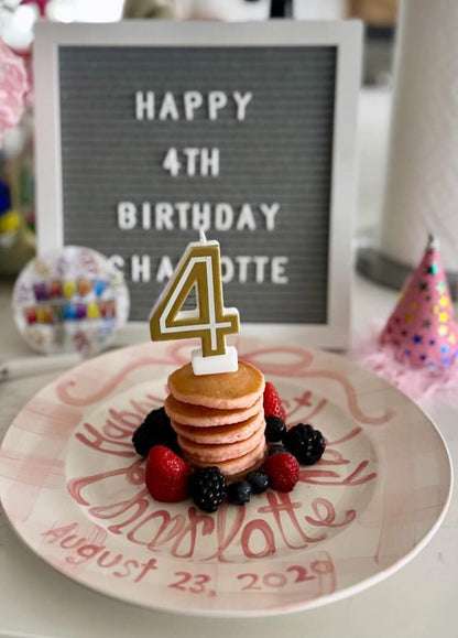 Personalized Hand-Painted Ceramic Birthday Plate - PN18