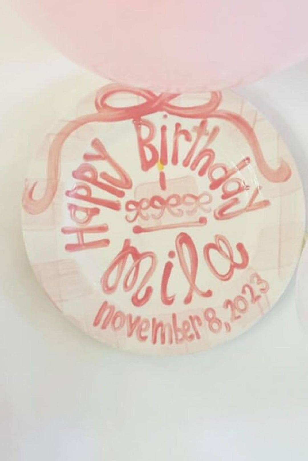 Personalized Hand-Painted Ceramic Birthday Plate - PN18