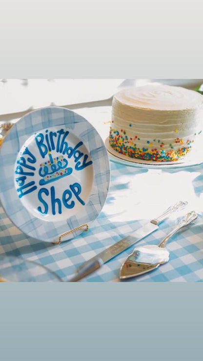 Personalized Hand-Painted Ceramic Birthday Plate - PN19