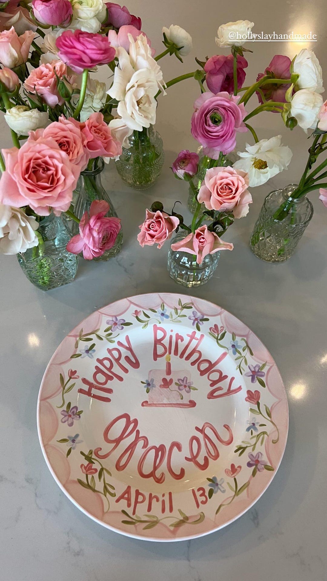 Personalized Hand-Painted Ceramic Birthday Plate - PN20