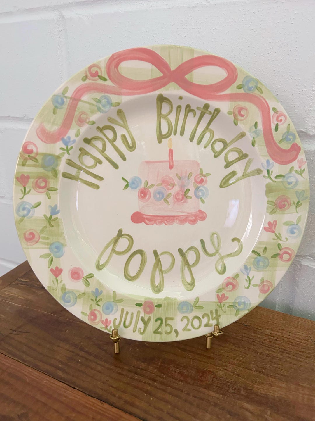 Personalized Hand-Painted Ceramic Birthday Plate - PN21