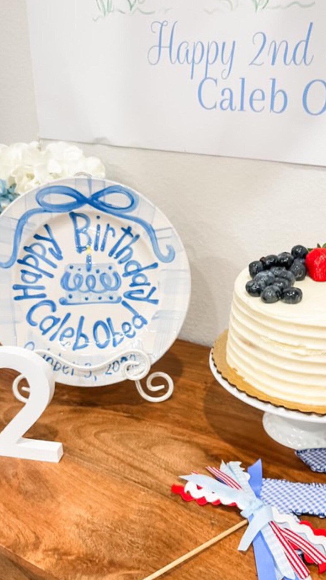 Personalized Hand-Painted Ceramic Birthday Plate - PN19