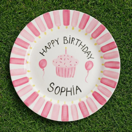 Personalized Hand-Painted Ceramic Birthday Plate - PN11