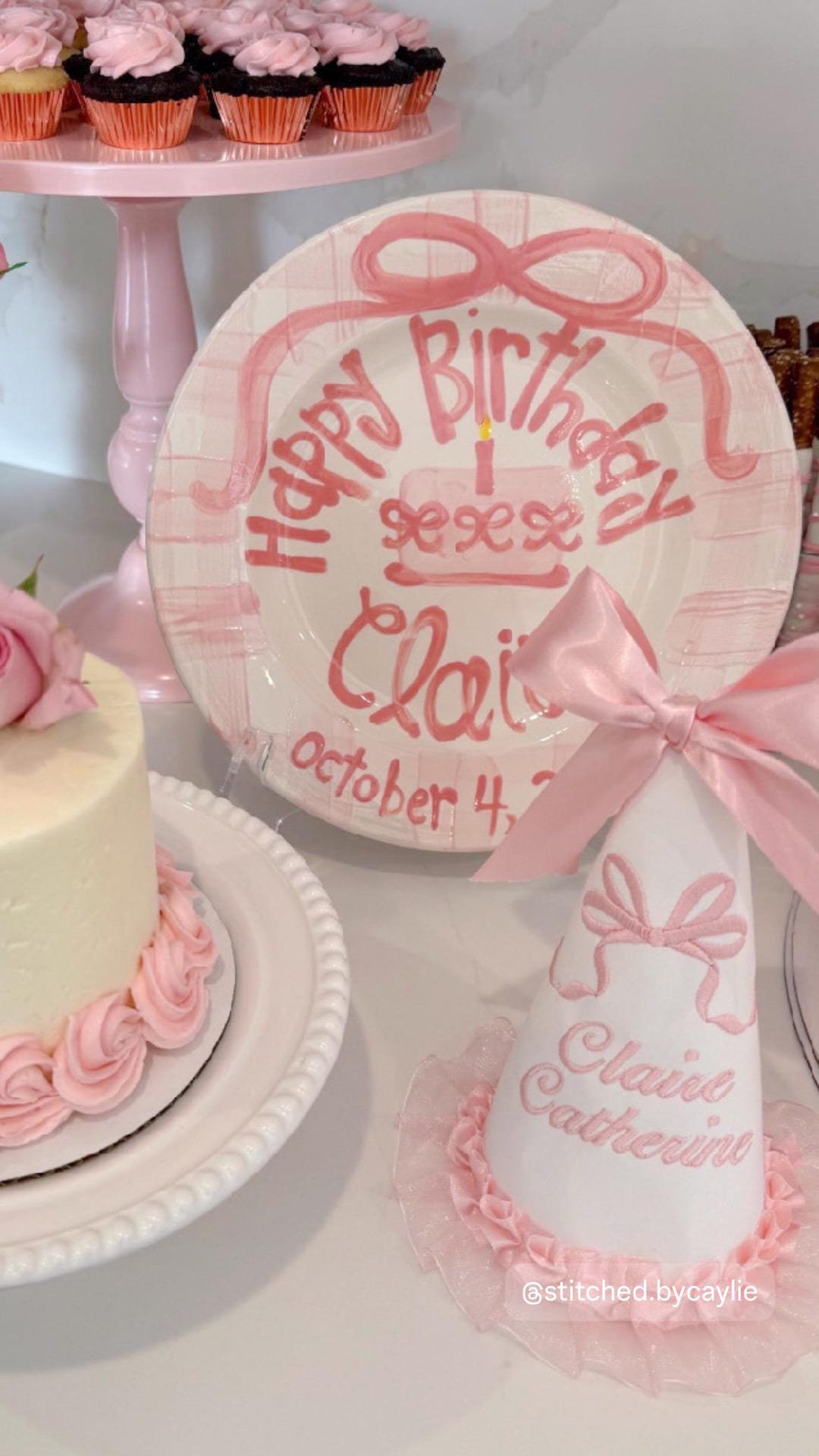 Personalized Hand-Painted Ceramic Birthday Plate - PN18