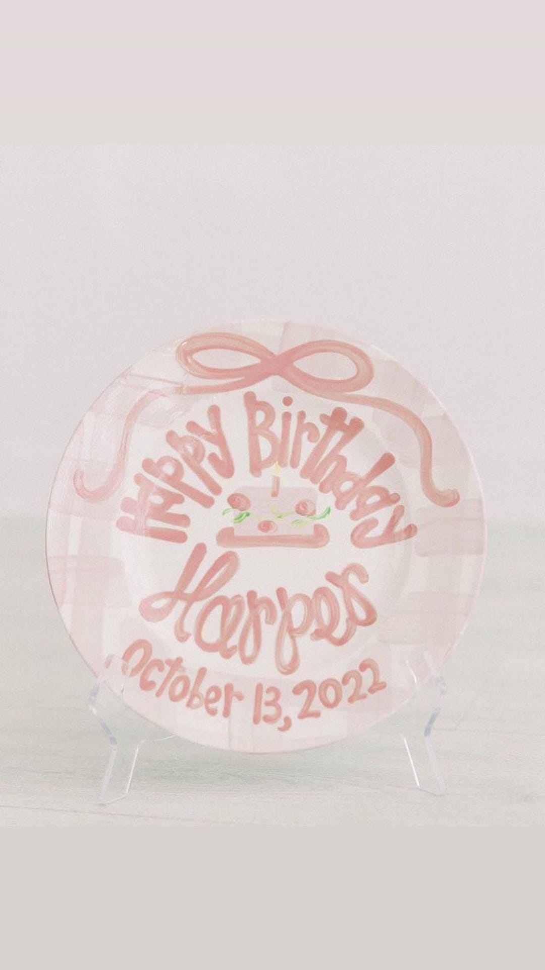 Personalized Hand-Painted Ceramic Birthday Plate - PN18