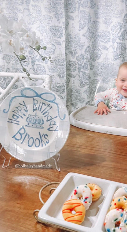 Personalized Hand-Painted Ceramic Birthday Plate - PN19