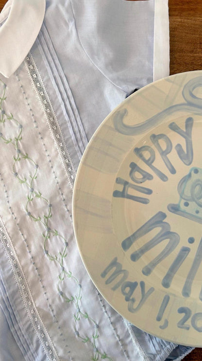 Personalized Hand-Painted Ceramic Birthday Plate - PN19
