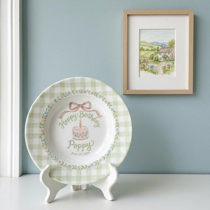 Personalized Hand-Painted Ceramic Birthday Plate - PN12