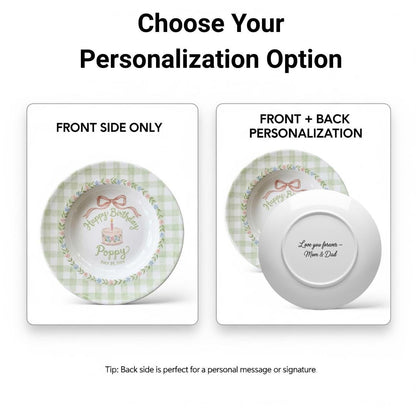 Personalized Hand-Painted Ceramic Birthday Plate - PN12