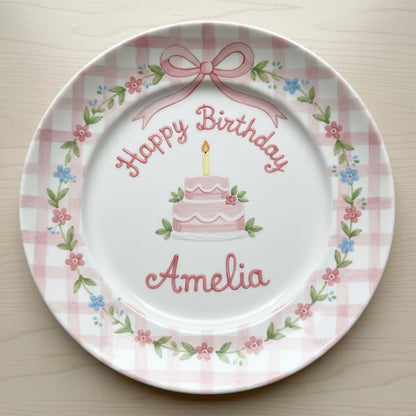 Personalized Hand-Painted Ceramic Birthday Plate - PN10