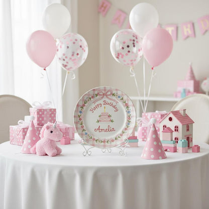 Personalized Hand-Painted Ceramic Birthday Plate - PN10