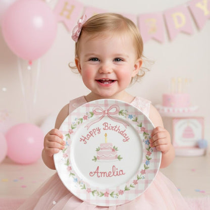 Personalized Hand-Painted Ceramic Birthday Plate - PN10