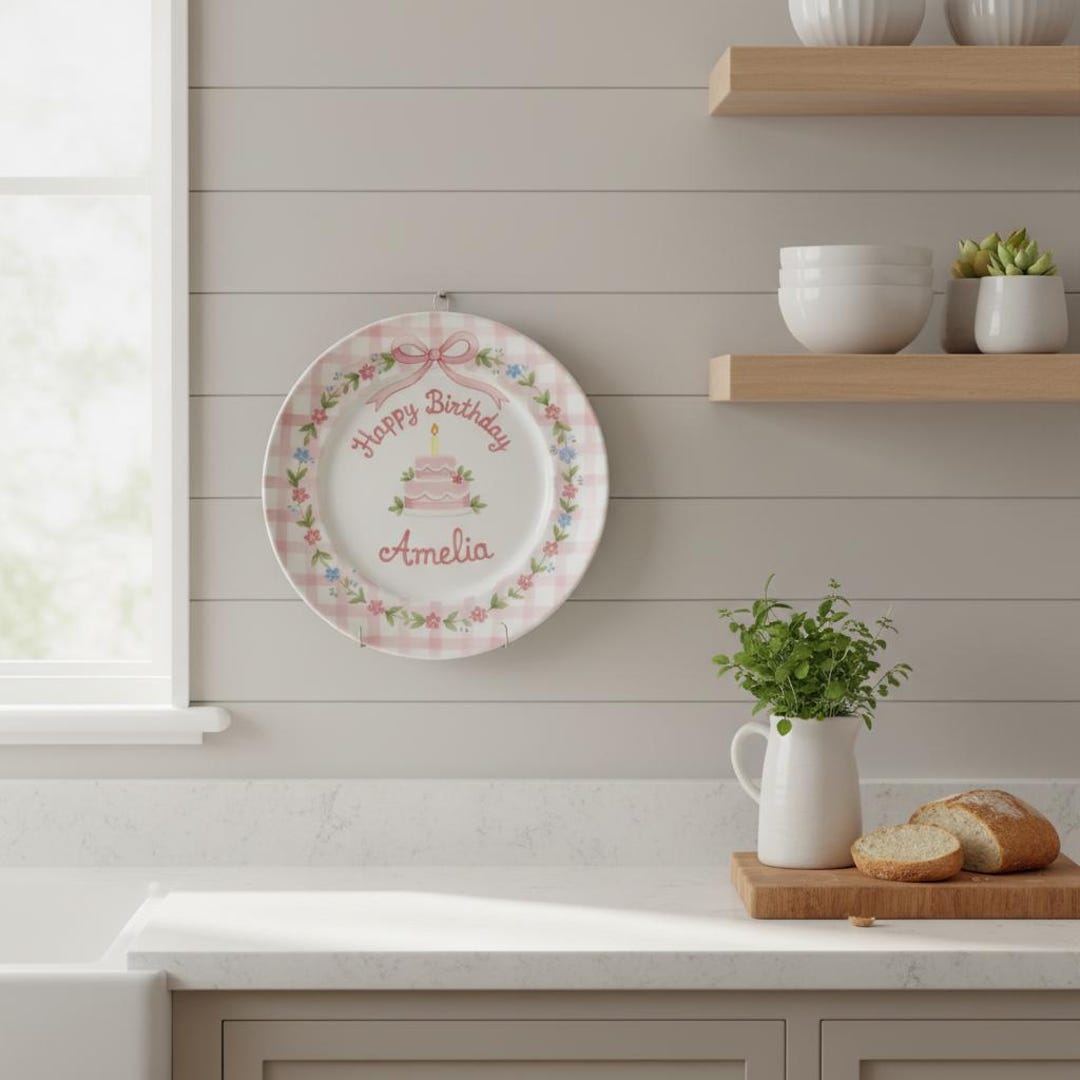 Personalized Hand-Painted Ceramic Birthday Plate - PN10