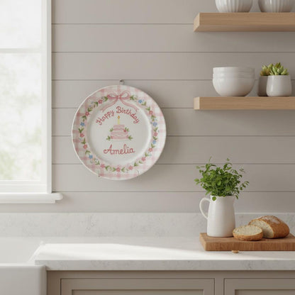 Personalized Hand-Painted Ceramic Birthday Plate - PN10