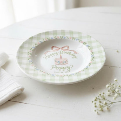 Personalized Hand-Painted Ceramic Birthday Plate - PN12