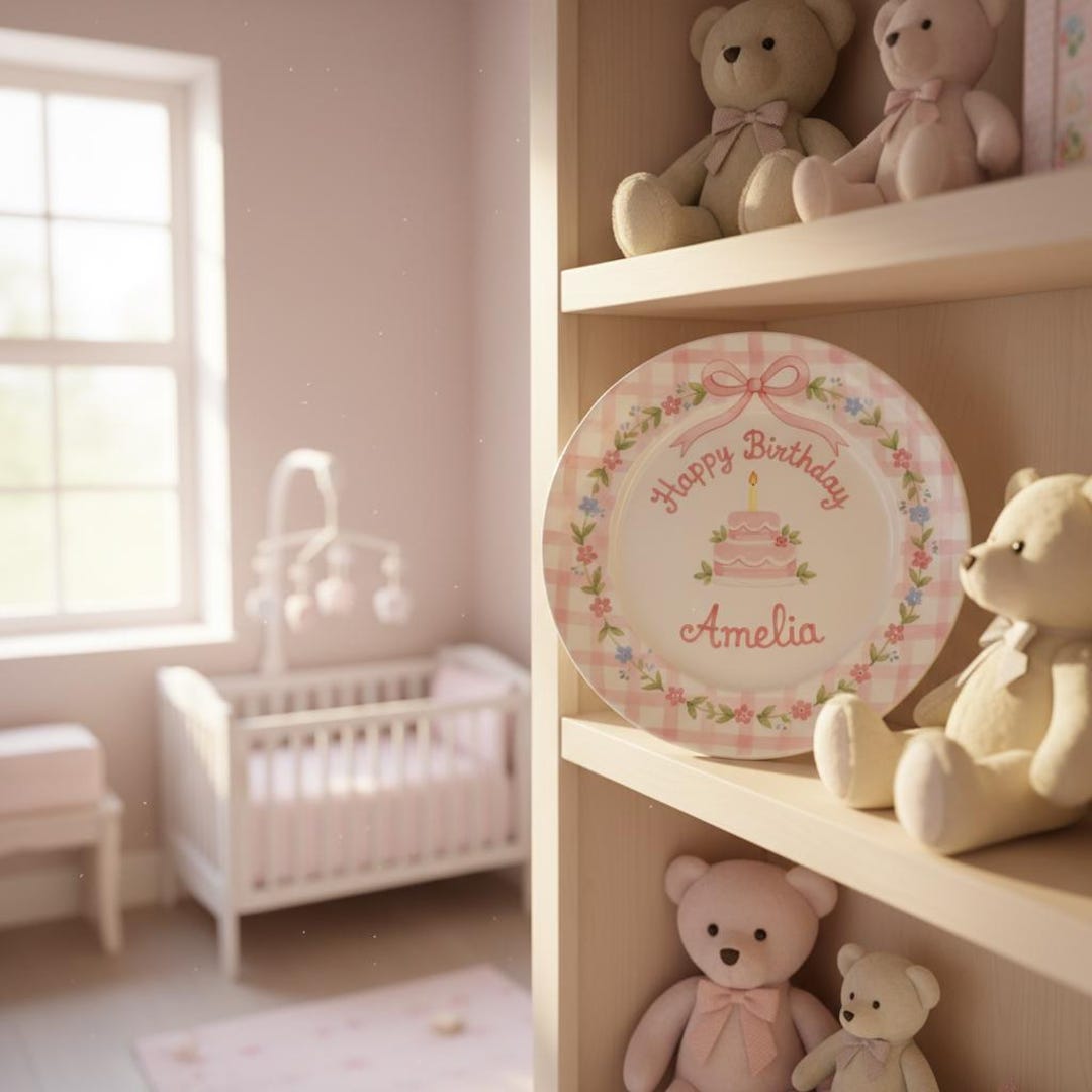 Personalized Hand-Painted Ceramic Birthday Plate - PN10