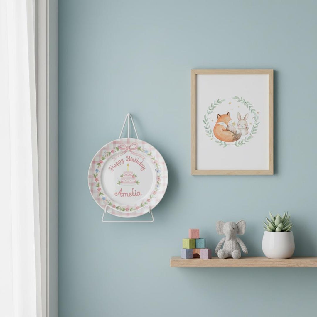 Personalized Hand-Painted Ceramic Birthday Plate - PN10