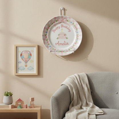 Personalized Hand-Painted Ceramic Birthday Plate - PN10