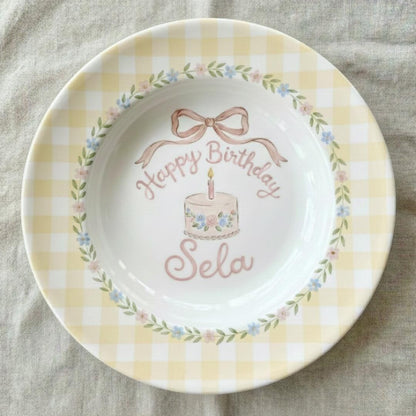 Personalized Hand-Painted Ceramic Birthday Plate - PN12