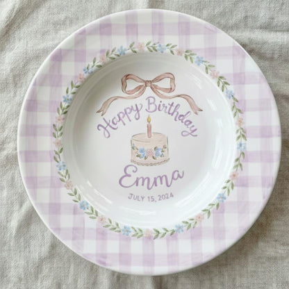 Personalized Hand-Painted Ceramic Birthday Plate - PN12