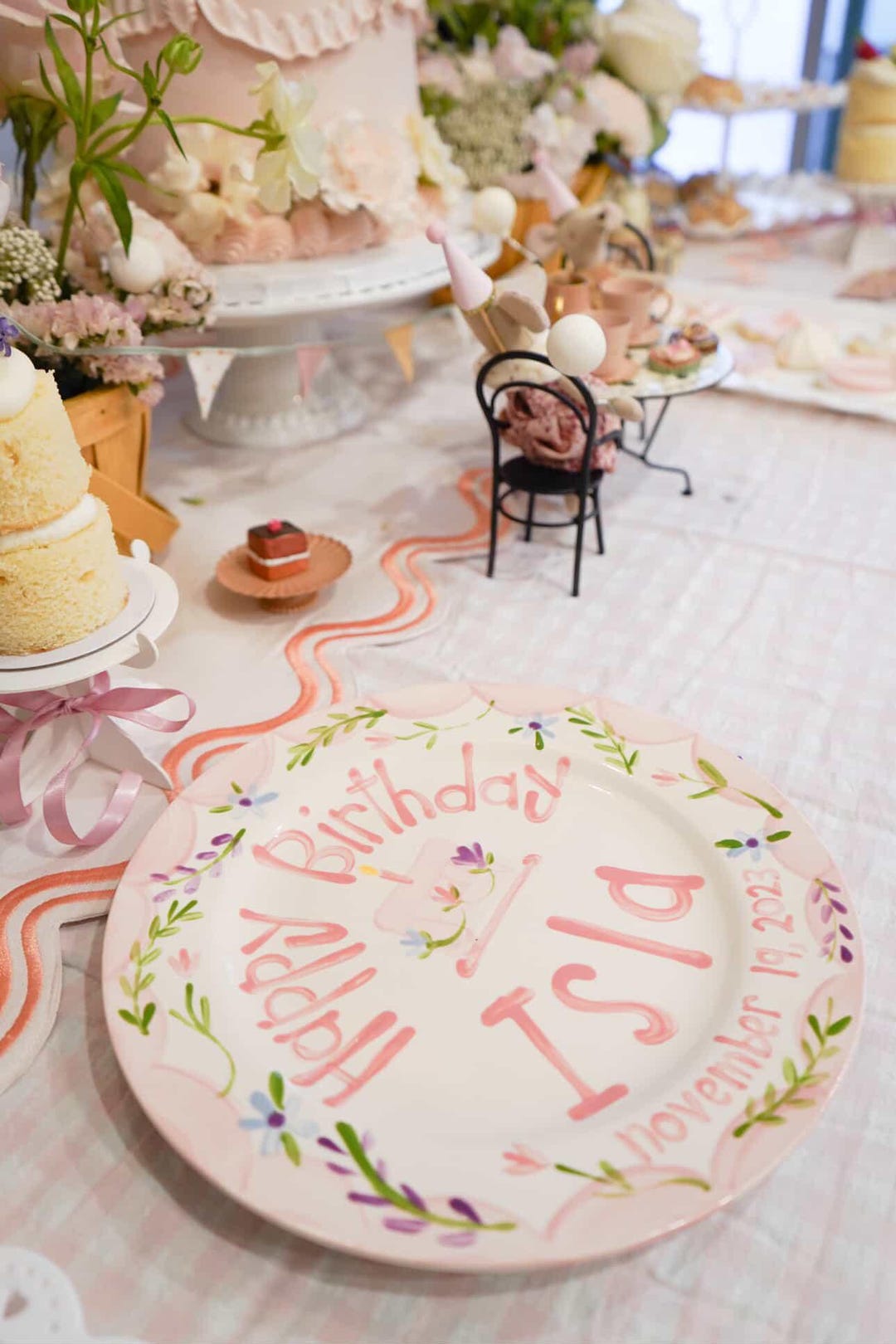 Personalized Hand-Painted Ceramic Birthday Plate - PN20