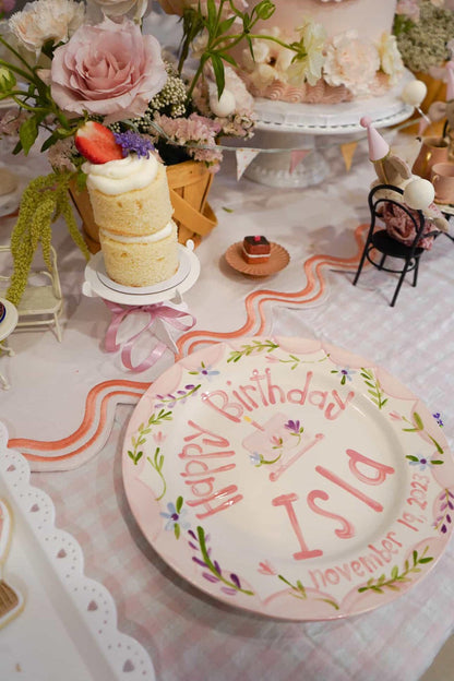 Personalized Hand-Painted Ceramic Birthday Plate - PN20