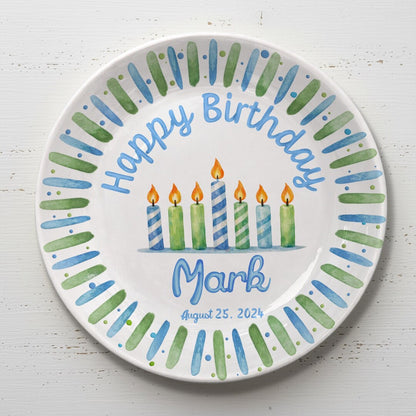 Personalized Hand-Painted Ceramic Birthday Plate - PN17